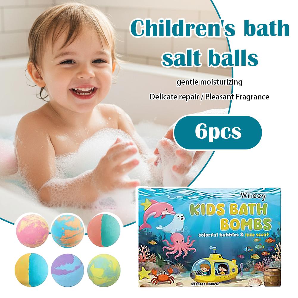 6Pcs Kids Bubble Bath Bombs Se - Bath Salts recension och pris
