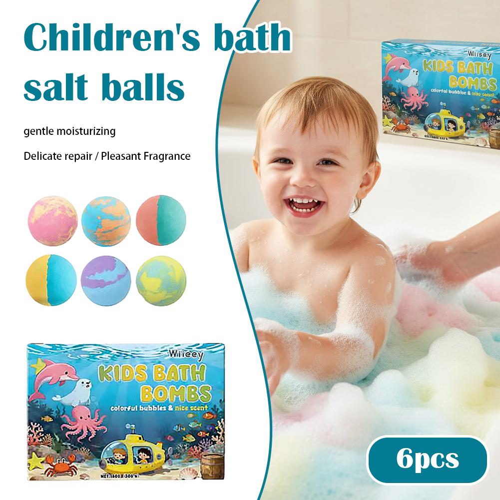 6Pcs Kids Bubble Bath Bombs Se - Bath Salts recension och pris