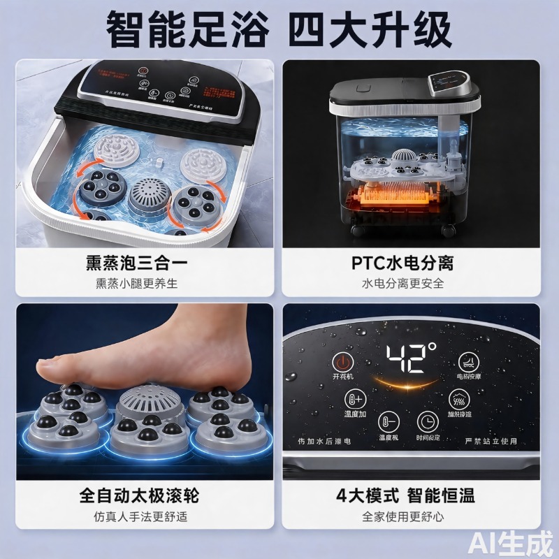 Electric Foot Bath Bucket, Con - Foot Spa recension och pris